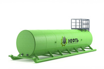 THE HORIZONTAL INKOR-RGS TANK ON A FRAME SKID